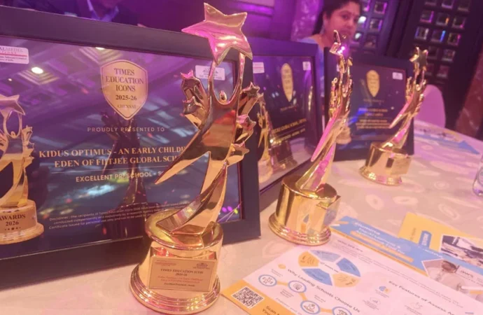 Kidus Optimus from FIITJEE Global School Recognised as Excellent Preschool at Times Education Icons 2025-26