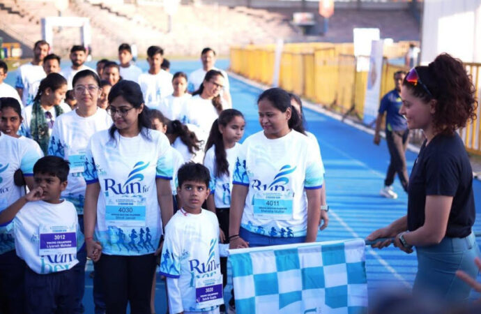 Bhopal Stadium Lights Up for the Run For Her Anniversary Celebration