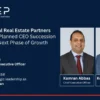 International Real Estate Partners Announces Planned CEO Succession to Support Next Phase of Growth