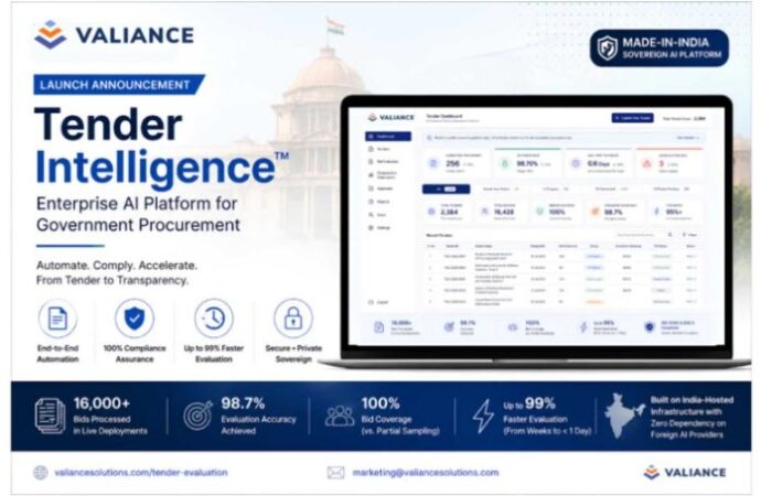Valiance Solutions Launches Tender Intelligence, an Enterprise SaaS for Government Procurement